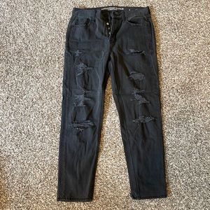 American eagle black distressed jeans. Size 4. Barely worn